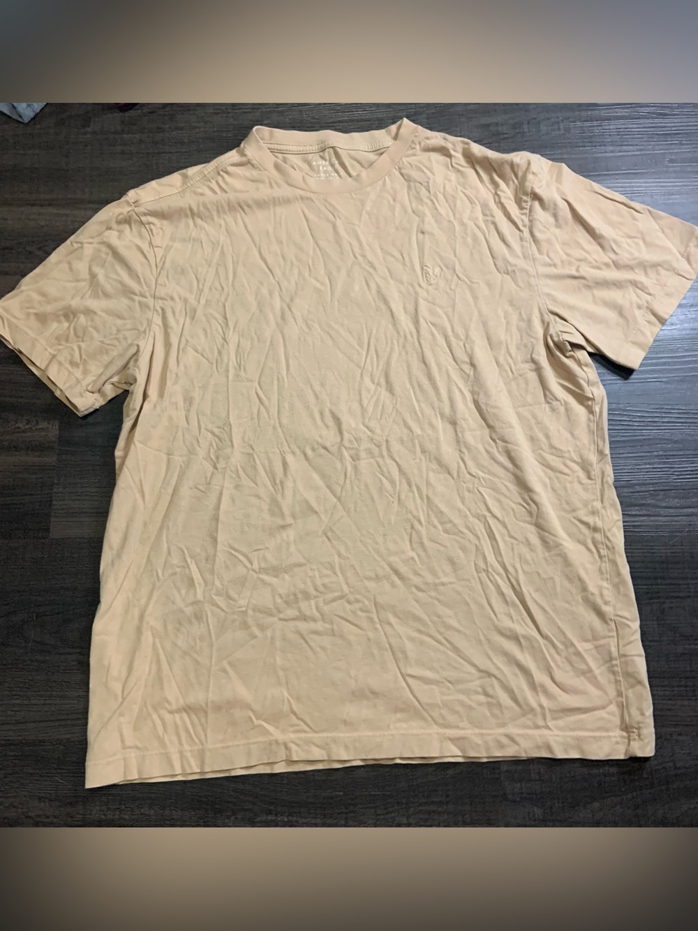 American Eagle Outfitters Men's Short Sleeve Crewneck Tee in Beige